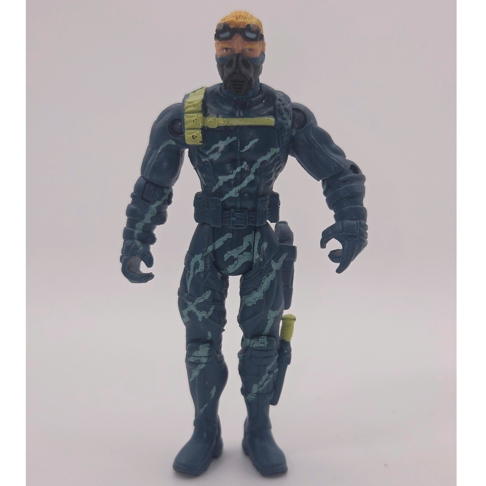 Lanard The Corps Action Figure 3.75in Blue Camo Fair 2010 Articulated Good Cond.